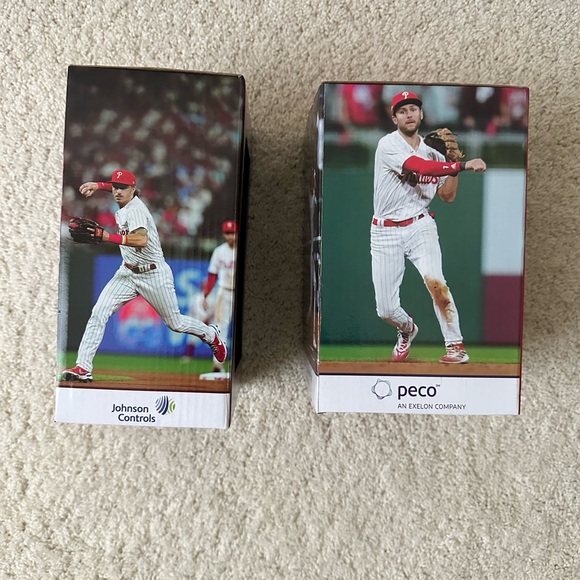 Lot of 2 Philadelphia Phillies Bobbleheads 2024 Bryson Stott & Trea Turner NIB - Picture 2 of 6